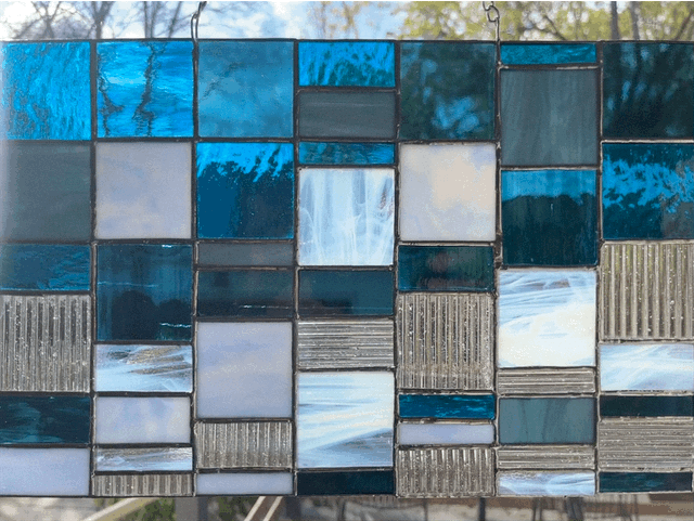 The Blues - Hanging Stained Glass Art