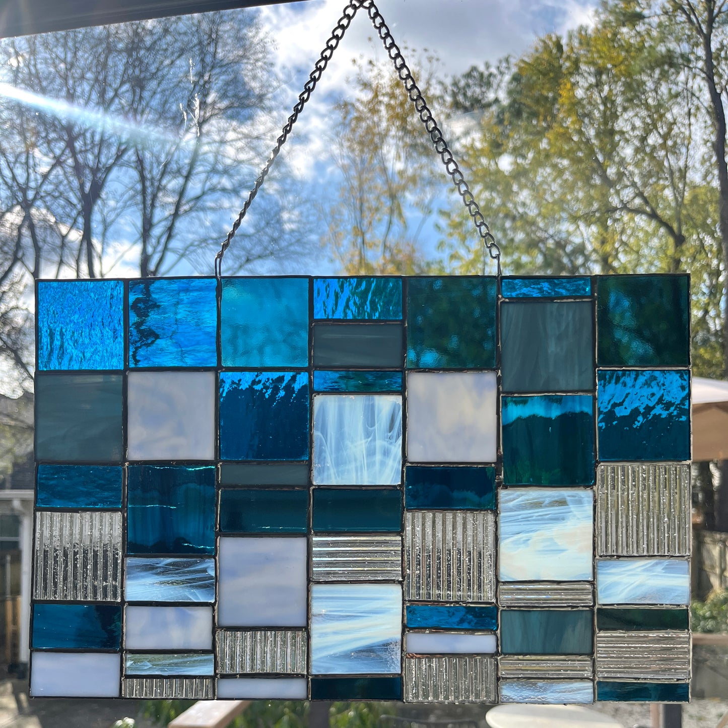 The Blues - Hanging Stained Glass Art